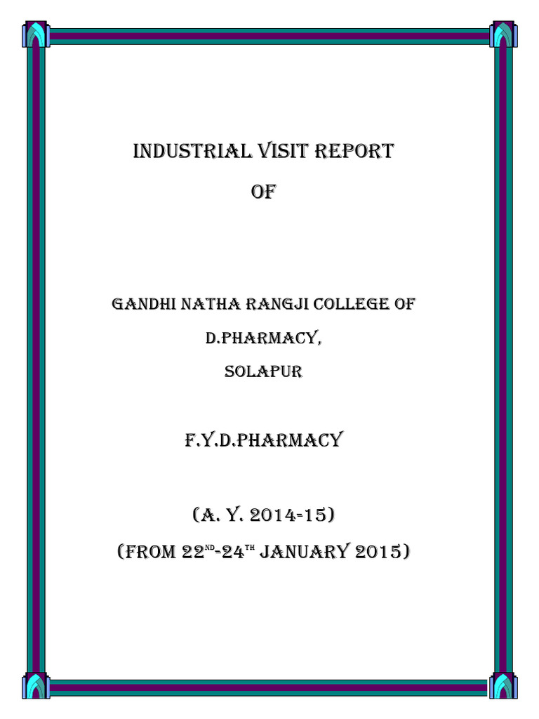 industrial-visit-report-sg-phyto-pharma-pvt-ltd-kolhapur-2014-15