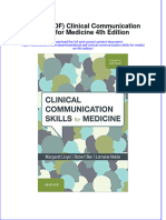Ebook PDF Clinical Communication Skills For Medicine 4th Edition PDF