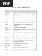 IGCSE Terminology