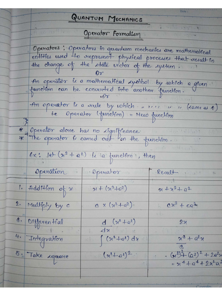 Operator quantum mechanics pdf