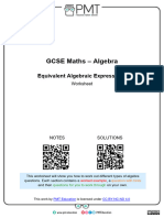 I. Equivalent Algebraic Expressions-2