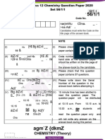 CBSE Class 12 Chemistry Question Paper 2020 Set 56 1 1