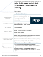 Examen - (AAB01) Cuestionario - Evalúe Su Aprendizaje de La Unidad 1. El Espíritu Innovador y Emprendedor y Unidad 2. Design Thinking