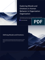 Exploring Moods and Emotions in Human Behavior in Organizations