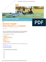Business English - Departments in A Company - Learn English