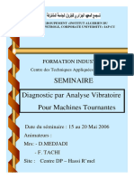 Diagnostic Par Analyse Vibratoire Pour Machines Tournantes - Hassi R'mel