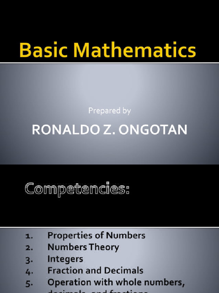 Math Basic | PDF