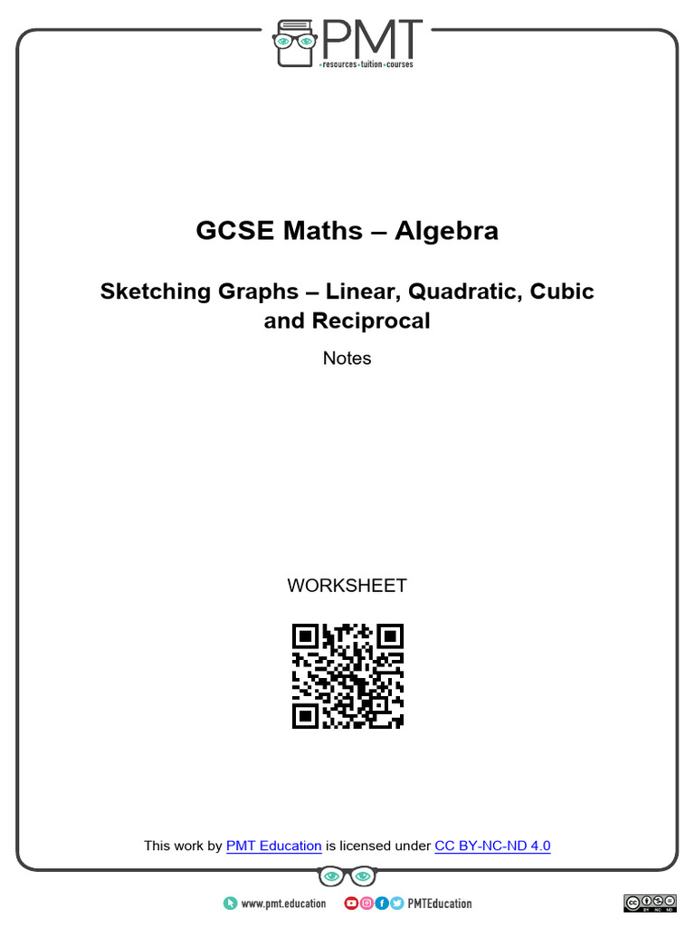 Sketching Linear, Quadratic, Cubic Graphs | PDF | Quadratic Equation ...