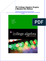 Ebook PDF College Algebra Graphs and Models 6th Edition PDF