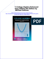 Ebook PDF College Algebra Enhanced With Graphing Utilities 8th Edition by Michael Sullivan PDF