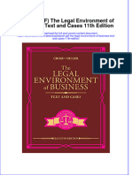 Ebook PDF The Legal Environment of Business Text and Cases 11th Edition PDF
