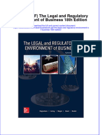 Ebook PDF The Legal and Regulatory Environment of Business 18th Edition PDF