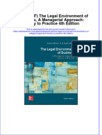 Ebook PDF The Legal Environment of Business A Managerial Approach Theory To Practice 4th Edition PDF