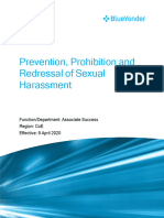 Prevention Prohibition and Redressal of Sexual Harassment