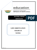 Life Orientation Grade 10 Notes