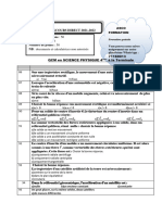 QCM SCIENCE PHYSIQUE (Niveau Terminale Et Superieur)