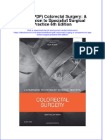 Ebook PDF Colorectal Surgery A Companion To Specialist Surgical Practice 6th Edition PDF
