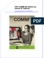 Ebook PDF Comm 5th Edition by Deanna D Sellnow PDF