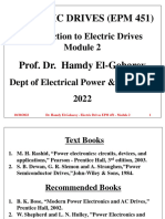 Electric Drives - EPM 451-Module 2-DC Drives