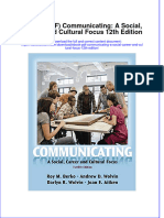 Ebook PDF Communicating A Social Career and Cultural Focus 12th Edition PDF