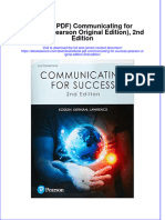 Ebook PDF Communicating For Success Pearson Original Edition 2nd Edition PDF
