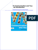 Ebook PDF Communication and You An Introduction PDF