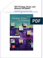 Ebook Ebook PDF Privilege Power and Difference 3rd Edition PDF
