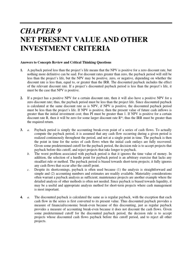 Chapter 9 Solutions | PDF