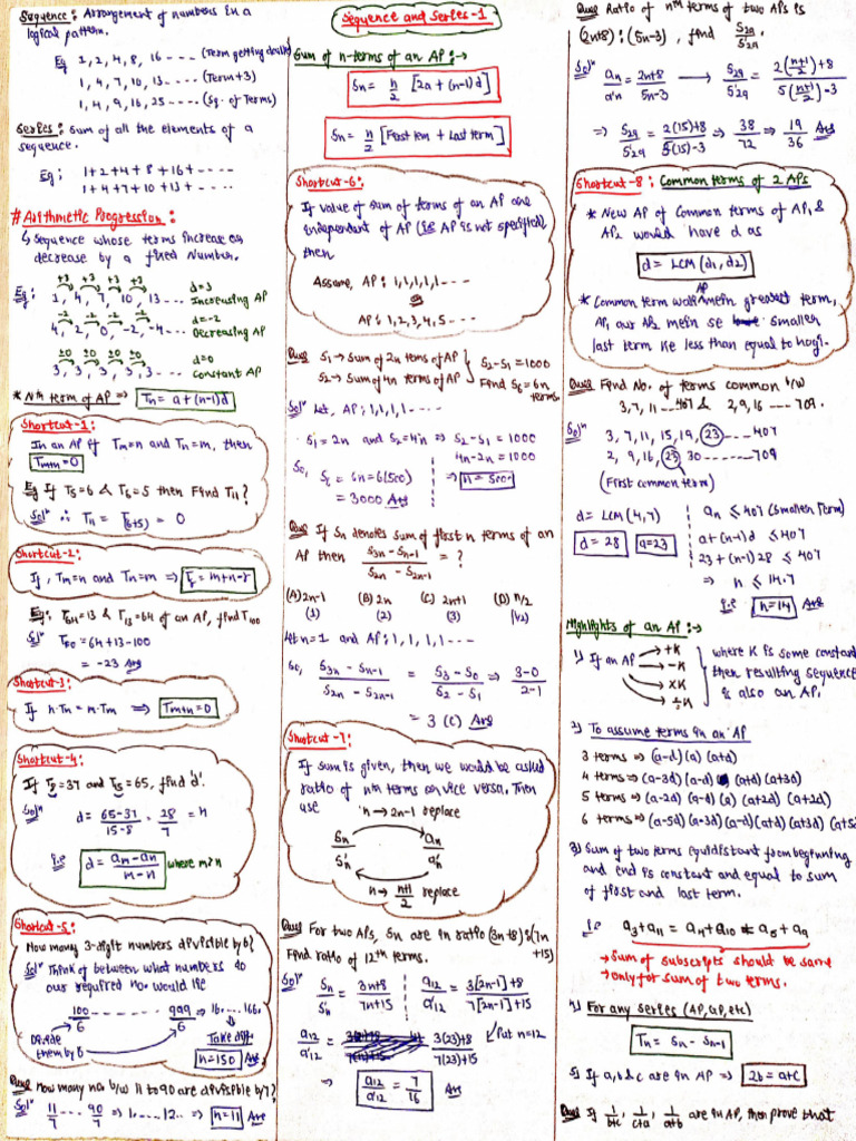 Sequence and series pdf