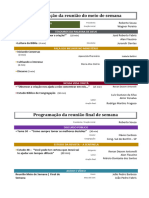 Programação Das Reuniões - Semana22012024