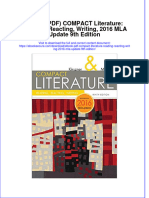 Ebook PDF Compact Literature Reading Reacting Writing 2016 Mla Update 9th Edition PDF