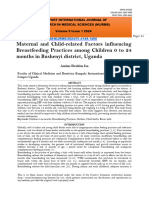 Maternal and Child-Related Factors Influencing Breastfeeding Practices Among Children 0 To 24 Months in Bushenyi District, Uganda