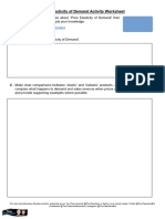 Price Elasticity of Demand Worksheet