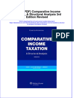 Ebook PDF Comparative Income Taxation A Structural Analysis 3rd Edition Revised PDF