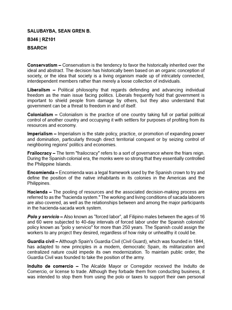 Rz101-Act Week2 | PDF | Spanish Empire | Spanish Colonization Of The ...