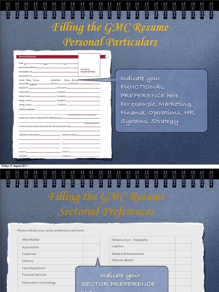 Mahindra GMC Resume - Guidebook | PDF | Career & Growth