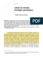 VONTADE DE VERDADE UMA ABORDAGEM GENEALOGICA