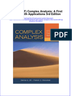 Ebook PDF Complex Analysis A First Course With Applications 3rd Edition PDF