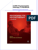Ebook Ebook PDF Psychoanalytic Psychotherapy A Handbook PDF