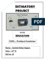 We Investigatory Project (Transformer)