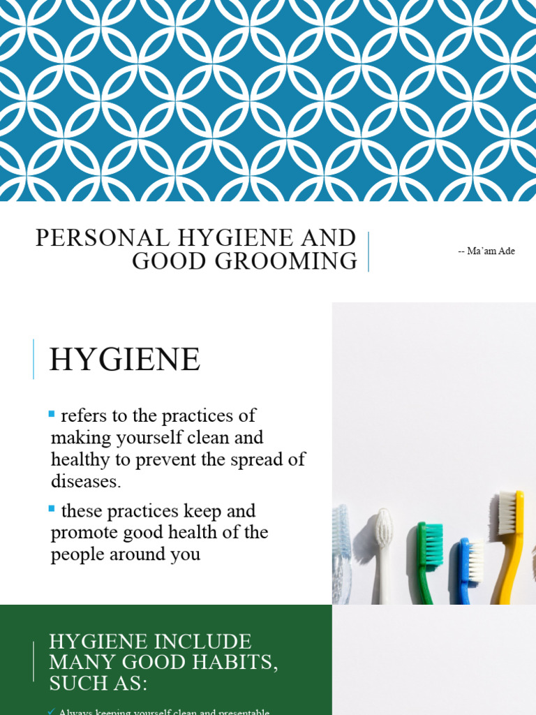 Personal Hygiene and Good Grooming PDF Hygiene Psychology