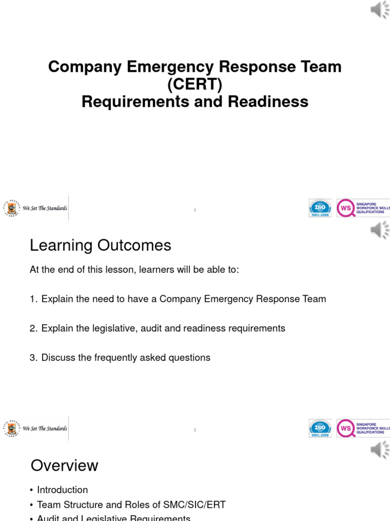 CERT Requirements and Readiness | PDF | Emergency | Emergency Management