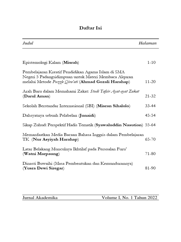 Jurnal Studi Islam dan Pendidikan | PDF