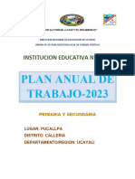 Plan Anual de TRABAJO-2023: Institucion Educativa N°64006