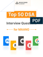 Top 50 DSA Interview Questions For MAANG