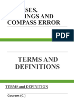 Courses, Bearing Terminologies