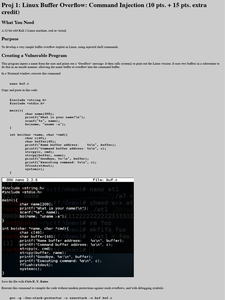 Linux Buffer Overflow Exploit Guide | PDF | Computer Programming ...