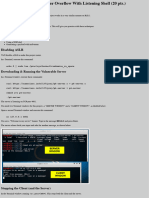 Lab 6.2 Remote Linux Buffer Overflow With Listening Shell