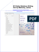 Ebook Ebook PDF Public Relations Writing 3th Edition by Mahoney James PDF