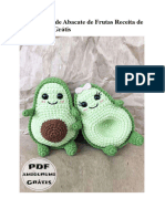 PDF Croche de Abacate de Frutas Receita de Amigurumi Gratis